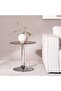 Glassleaf End Table Round 6mm Tempered Glass - Brown ~ Brown