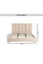 Zahra Queen Bed 160x200- Beige - 7