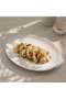 Vintage Elite Stoneware Oval Platter 30.4cm -off White