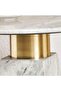 Amindi Coffee Table Large Marble - Natural & Gold - 5