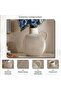 Amioro Ceramic Vase With One Handle 24.8x22.6x26cm - White - 5