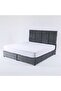 OLGA KING BED VELVET GREY 180X200 CM - 4