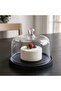 Earthy House Acacia Cake Dome D30x18cm -black