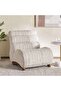 Luxe Rest Accent Chair - Beige &white