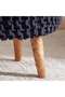 Vivian Cable Knit Foot Stool 40x40 Cm -blue - 3