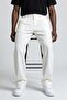 Baggy Linen Fabric Pleated White Pantalon K2019P - 2