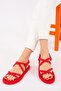 Red Women's Sandals H596011704 - 3