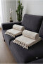 Cotton Woven Natural Sofa Cover-Sofa Shawl 2 Pieces 175X215 Ecru - 2