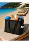 Lux Mesh Large Volume Pocket Bag with Handle, Sand and Water Repellent, Useful Beach and Pool Bag - 2
