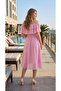 Women's Ruffle Collar Chiffon Dress - 2
