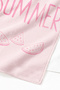 Hello Summer Written Watermelon Themed Pink Beach Towel - Tropical Modern Pastel Bath Beach Coverlet - 3