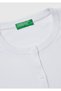 Women's white 100% cotton buttoned round neck cardigan - 3