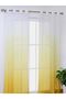 Yellow Rustic Eyelet Tulle Curtain Gradient Color Transitional Tulle