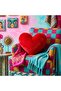 Teddy Heart Pillow Plush Heart Pillow Heart Pillow Children's Pillow Large Size - 2
