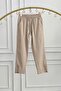 Elastic Waistband Pants with Stone Detail on the Leg - 4