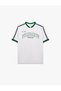 Oversize Short Sleeve V Neck College Printed Sports T-Shirt - 3