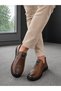 Men's Genuine Leather Orthopedic Comfortable Daily Shoes-Tan - 8