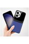 Honor 400 5g Compatible Case Lens Leather Case Navy Blue - 3