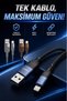 Şarj Kablosu Usb to Lightning Data Kablo U18 Siyah - 6