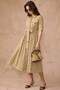 Button Closure Polka Dot Patterned Cotton Dress Çağla 9466-E - 3