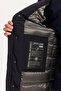 Men's Navy Blue Hooded Water Repellent Windproof -7 ° C Durable Regular Fit Coat A52Y6126 - 5