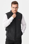 Men's Hakim Collar Pique Jacquard Zippered Wool Vest Dark Gray