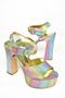 S246057114 Colorful Platform Heeled Women's Evening Dress Shoes - 8
