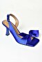 K 749384904   Cobalt Blue Fabric Women's Heeled Shoes - 7