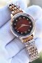 Stone-Embellished Burgundy Dial Elegant and Stylish Women's Wristwatch - 4
