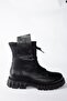 Black Genuine Leather Daily Women's Boots N555101503 - 5