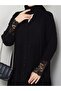Lace Detail Plus Size Casual Dress - Black - 2