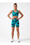 X Scrunch Seamless High Waist Tummy Control Tie Dye Pattern Shirring Sports Short Leggings - 3