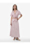 X Melis Ağazat - Short Sleeve Front Tie Stone Embellished Striped Crop Shirt - 4