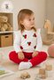 Baby Girl-Child Cherry Embroidered 2-Piece Baby Set Soft Textured Top and Bottom Seasonal Set 3 - 6 - 9 - 12 Months - 8
