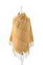 Mustard Orange Patterned Winter Shawl