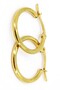 17mm women's ring steel earrings pair italian locked mse24 - 3