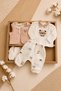 Baby Boy Muslin Fabric 10-Piece Hospital Discharge Set with Vest and Teddy Bear, Premium Boxed Gift - 4