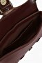 Dark Brown Eyelet Detailed Mini/Small Women's City Hand and Shoulder Bag - 7