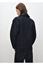 Denim Jacket with Leather Look Collar - 4