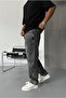 Men's Gray Baggy Special-Wash Design Jeans Denim Trousers - 2