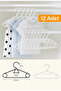 12 Pieces Lily White Plastic Children's Clothes Hanger Baby Clothes Hanger - 2