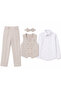Boys' October 29 Tuxedo Suit - Pants Vest Bow Tie Shirt Chain 5-Piece Set - 3