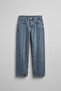 Men's Baggy Fit Front Seam Detailed Jean Blue