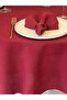 Royal Şarabi Burgundy Round Tablecloth (Napkins Not Included) - 4