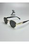 Pery Black Sunglasses Oval Gold Frame Black Organic Glass 50 Ekartman