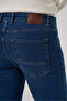 Men's Blue Denim 5 Pocket Slim Fit Jean Jeans - 4
