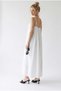 4938 Women's Strappy A-Line Lined Long Dress Bone - 4