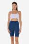 Women's Navy Blue Combed Modal High Waist Sports Biker Leggings 1911 - 3