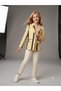 Girls' colorful striped logo detailed blazer jacket - 2
