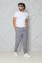 Men's Gray Jogger Pants with Elastic Waist and Laces, 100% Cotton Linen, Baggy, Comfortable, Casual Trousers - 3